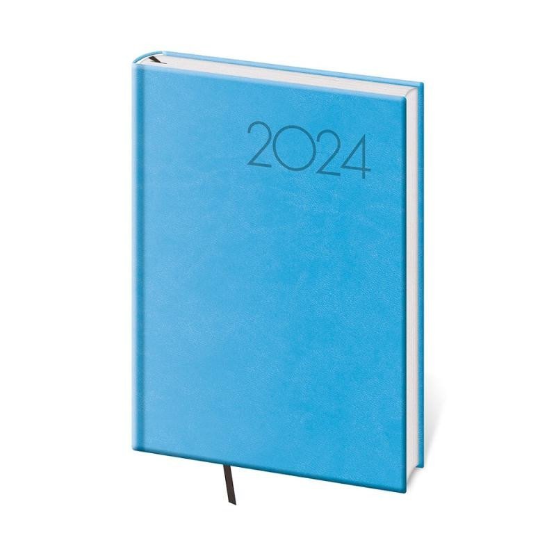 Levně Diář 2024 denní A5 Print Pop - světle modrý