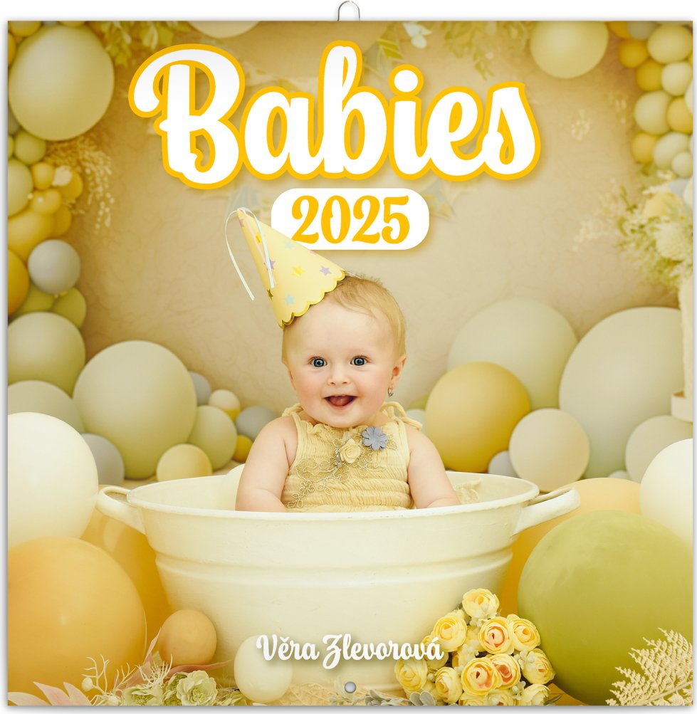 Kalendář 2025 poznámkový: Babies - Věra Zlevorová, 30 × 30 cm