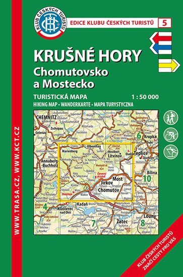 Levně Krušné hory-Chomutovsko /KČT 5 1:50T Turistická mapa