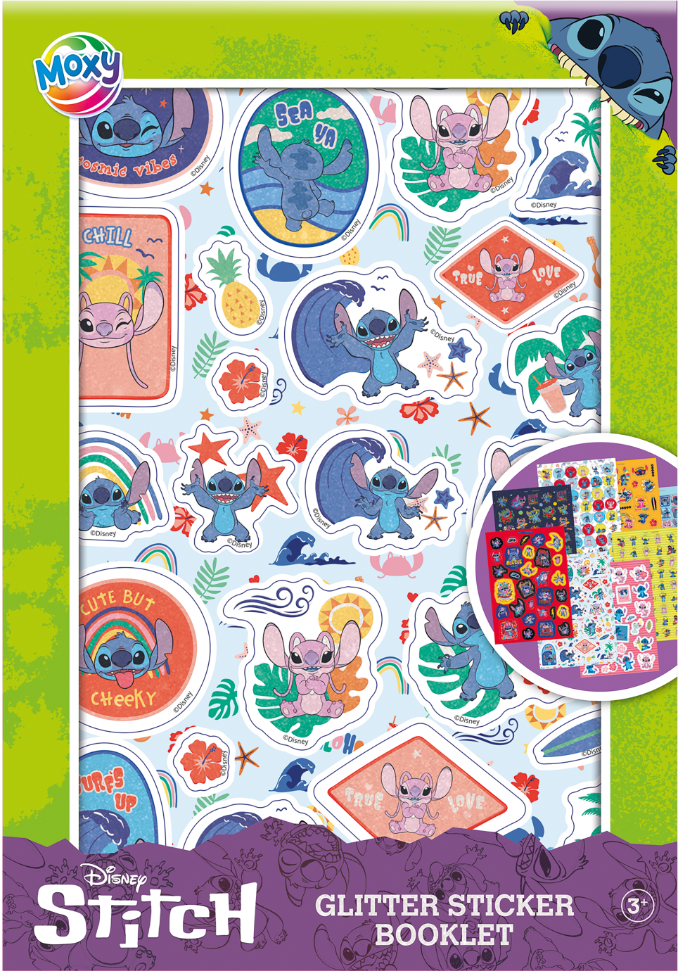 Product detail of Třpytivé samolepky Stitch A5 8 archů - Craft Creative
