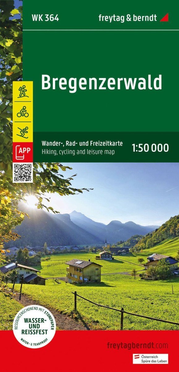 Bregenzerwald 1:50 000 / turistická, cyklistická a rekreační mapa