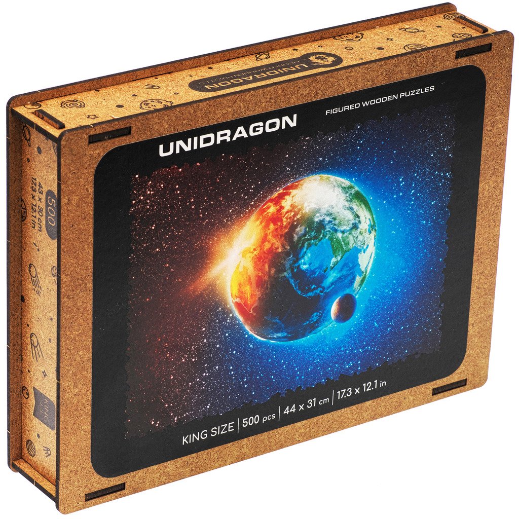 Unidragon dřevěné puzzle - Planeta Země velikost L - EPEE Unidragon