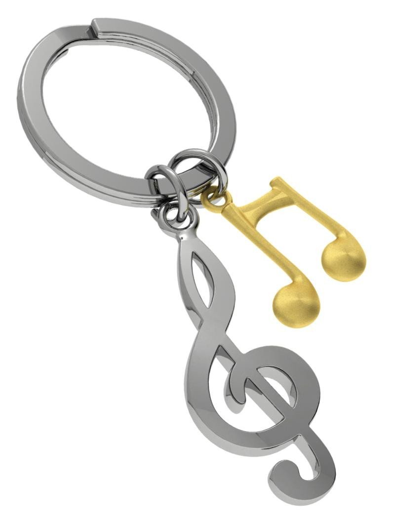 Levně MTM Klíčenka - Houslový klíč se zlatou notou