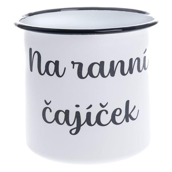 Product detail of Hrnek smaltový dekorační Na ranní čajíček 1000 ml