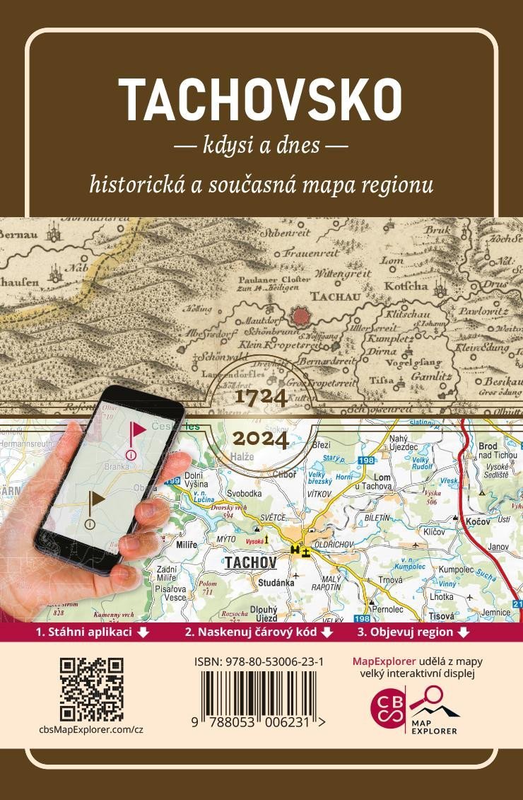 Levně Tachovsko kdysi a dnes - historická a současná mapa regionu