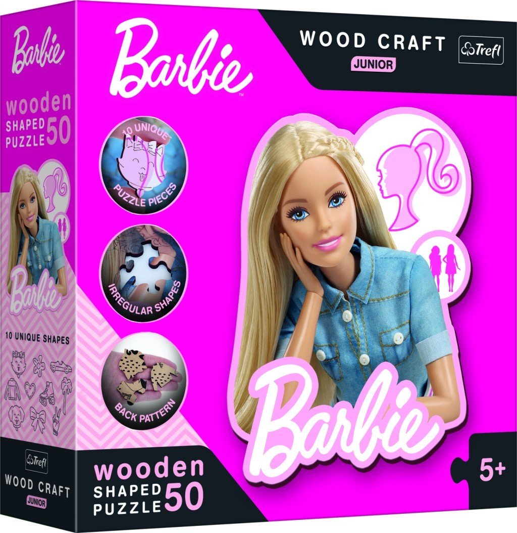 Levně Puzzle Wood Craft Junior Krásná Barbie/5 - Trefl