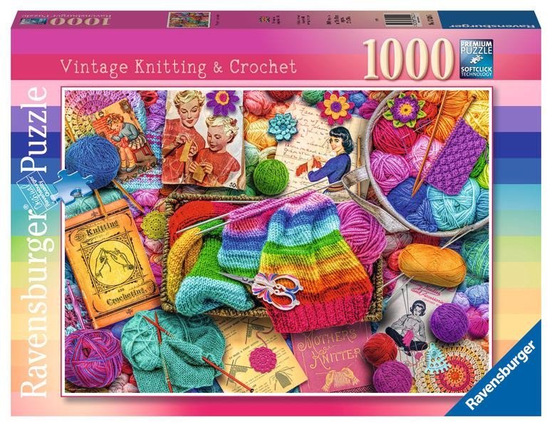 Levně Puzzle Vintage pletení a háčkování 1000 dílků