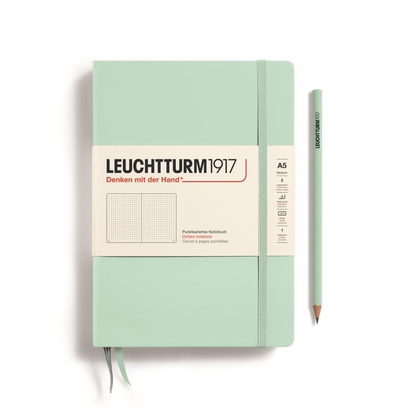 Levně Leuchtturm1917 Zápisník Mint Green Medium A5 tečkovaný