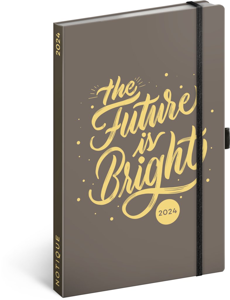 Levně Týdenní diář Future Is Bright 2024, 13 × 21 cm