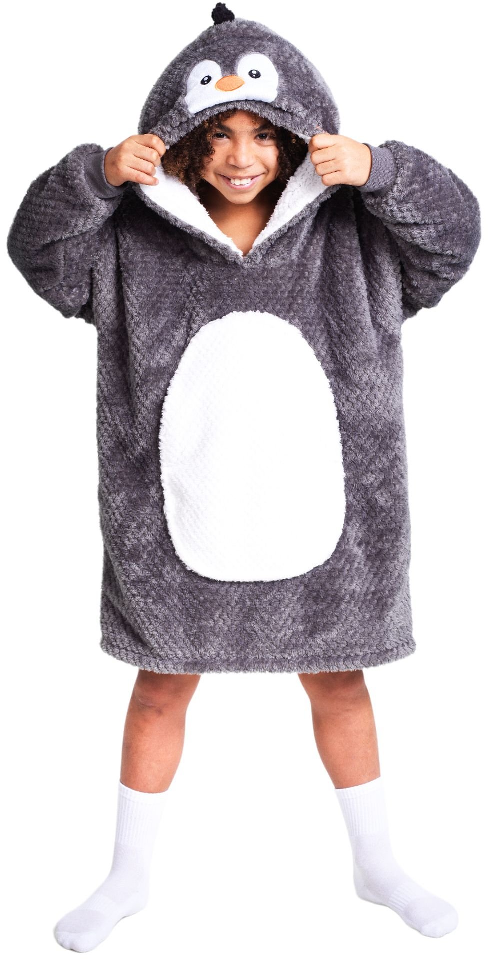 Levně Cozy Noxxiez mikinová deka pro děti 7-12 let - Tučňák
