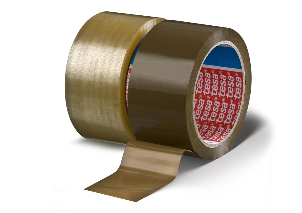 Levně tesa balicí páska, HM, 66 m x 25 mm, PP, transparentní - 12ks