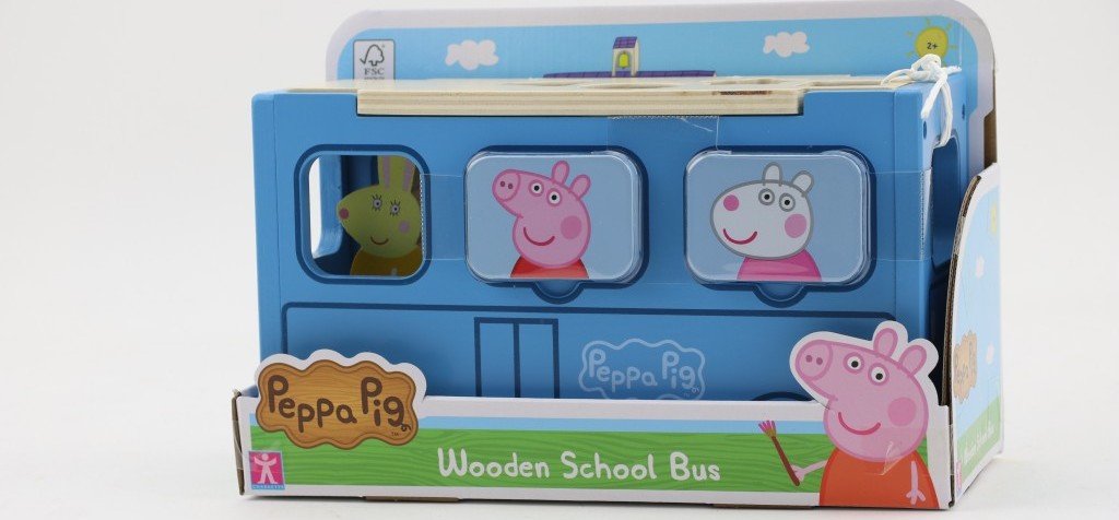 Levně Dřevěný školní autobus Prasátko Peppa - Alltoys