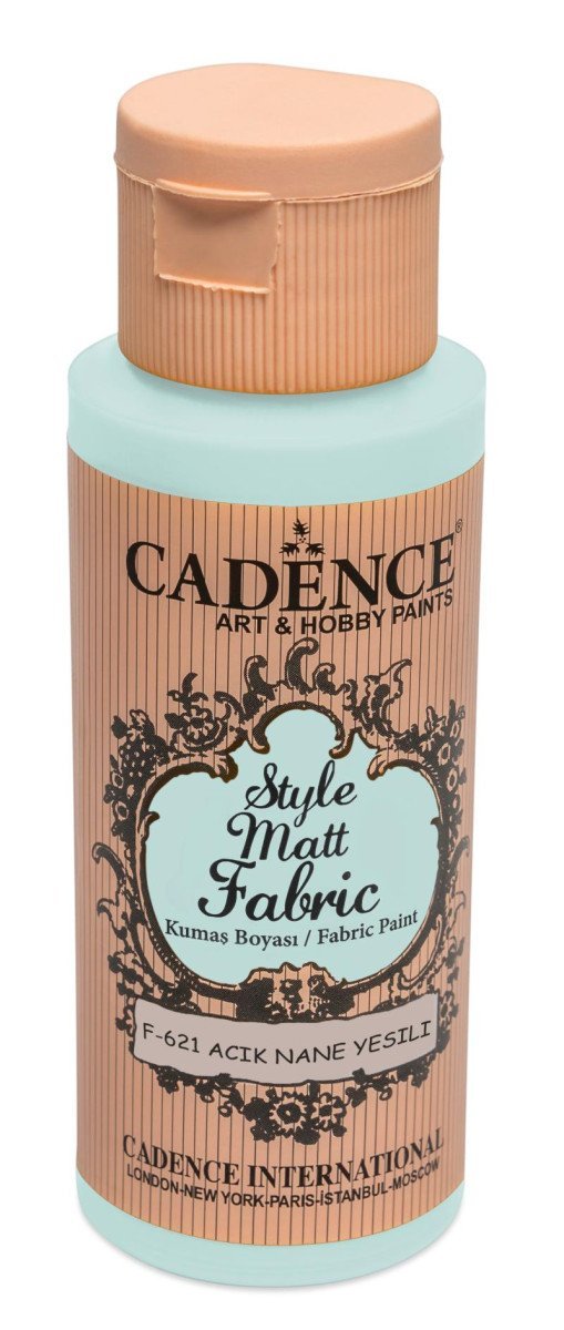 Levně Textilní barva Cadence Style Matt Fabric - světlá mátová / 50 ml
