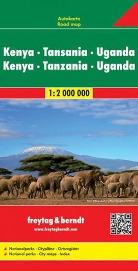 Levně AK 2104 Keňa Tanzanie Uganda Rwanda 1:2 000 000 / automapa