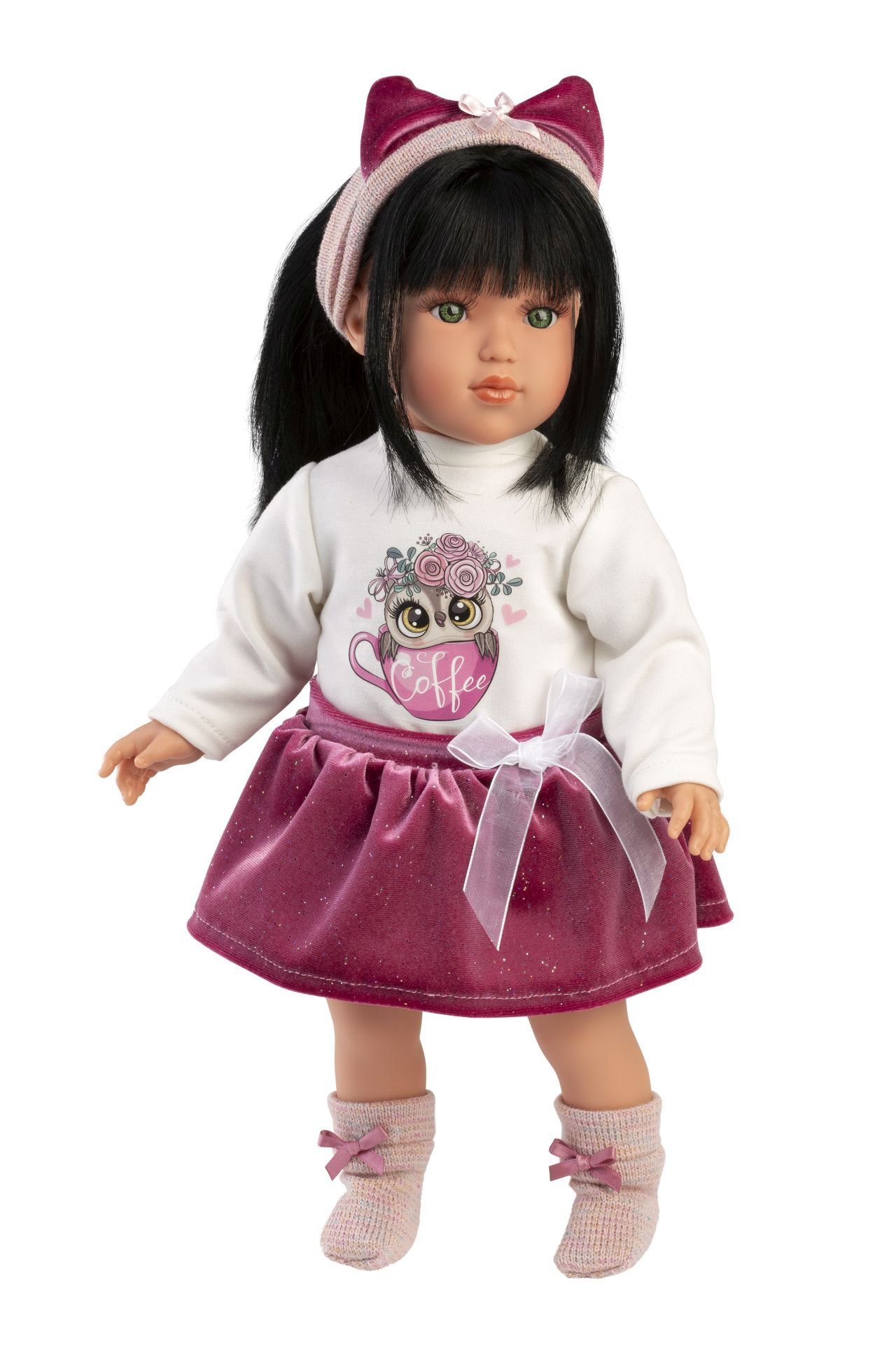 Llorens 54048 GRETA - realistická panenka s měkkým látkovým tělem - 40 cm
