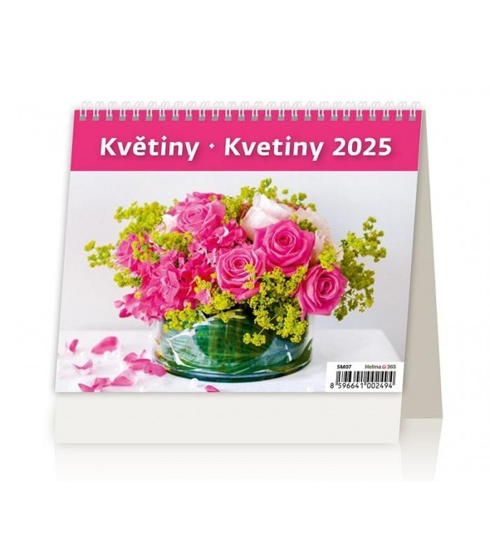 Levně Kalendář stolní 2025 - MiniMax Květiny / Kvetiny