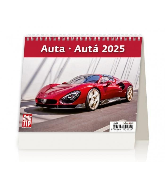 Levně Kalendář stolní 2025 - MiniMax Auta / Autá