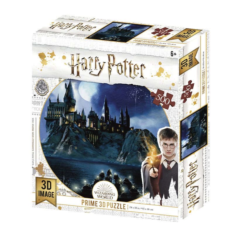 Levně Harry Potter 3D puzzle - Bradavice v noci 500 dílků - 3D Puzzle SPA