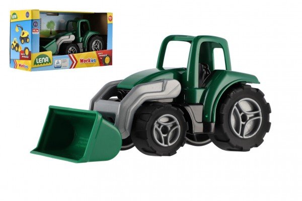 Levně Auto Workies traktor plast 14cm v krabičce 18x10x7cm 18m+