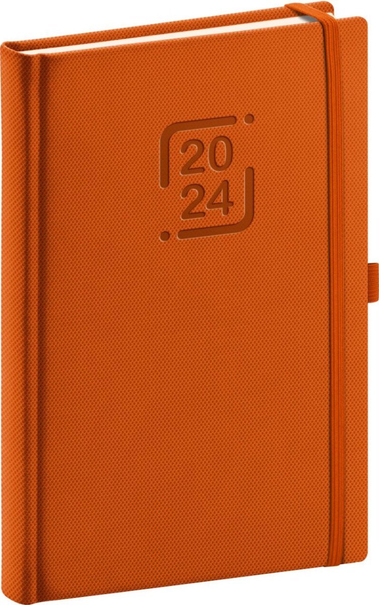 Levně Diář 2024: Catanella - oranžový, denní, 15 × 21 cm