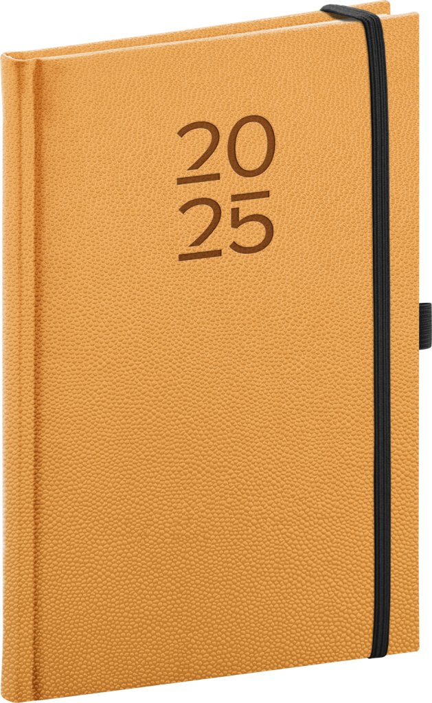Levně NOTIQUE Týdenní diář Vellum 2025, oranžový, 15 x 21 cm