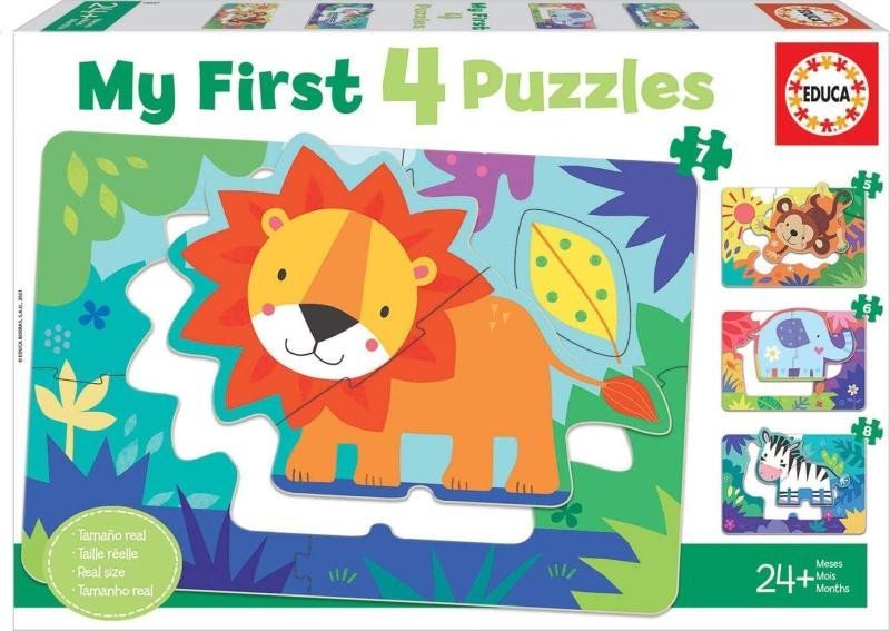 Levně Moje první puzzle Zvířátka z divočiny 4v1 (5,6,7,8 dílků)