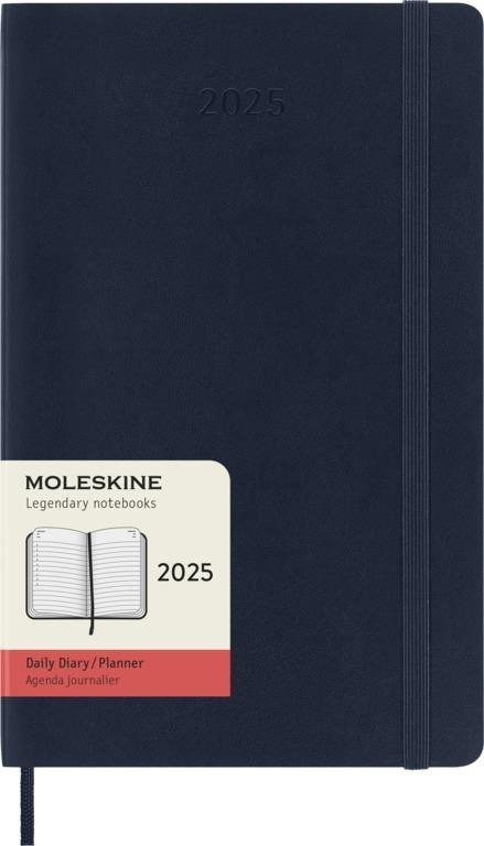 Levně Moleskine Diář 2025 modrý L, denní, měkký