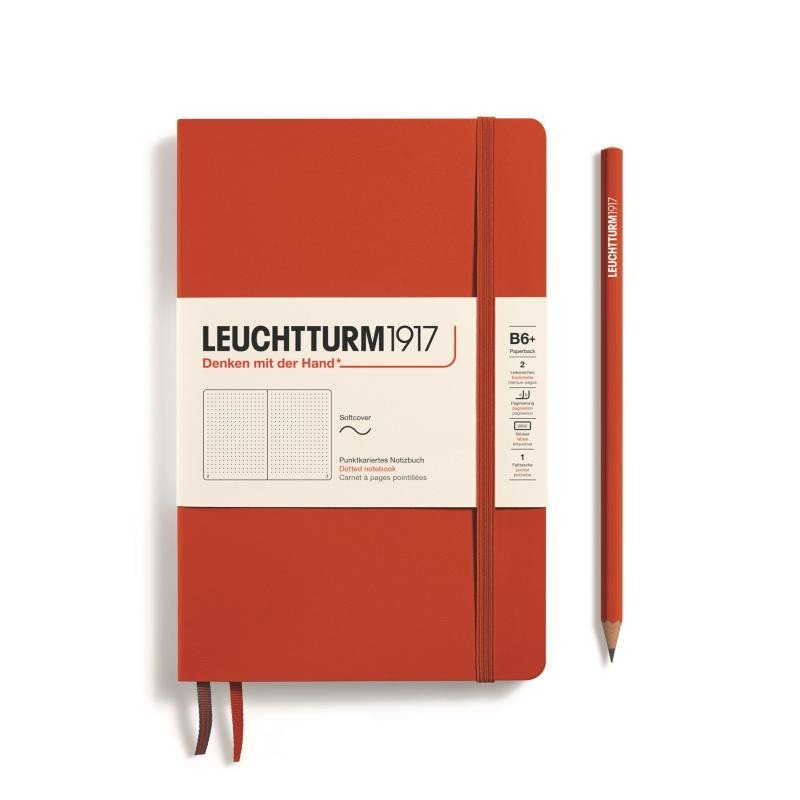 Levně Leuchtturm1917 Zápisník Fox Red Softcover B6+ tečkovaný