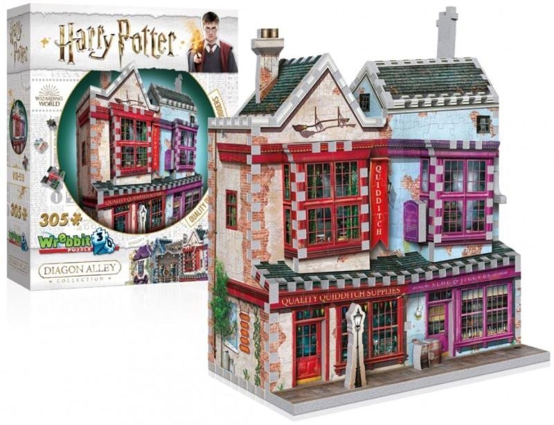 Puzzle 3D Harry Potter: Prvotřídní potřeby pro famfrpál a Slug & Jiggers Apothecary 305 dílků