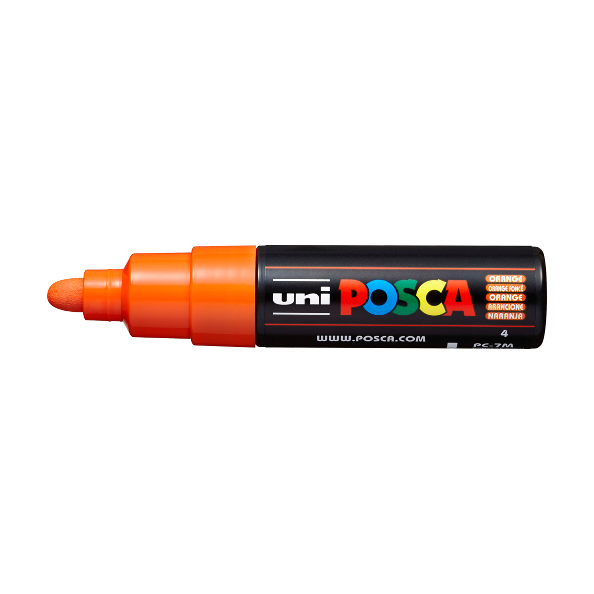 Levně Posca akrylový popisovač PC-7M, 4,5 - 5,5 mm, oranžová (s kulatým silným hrotem)