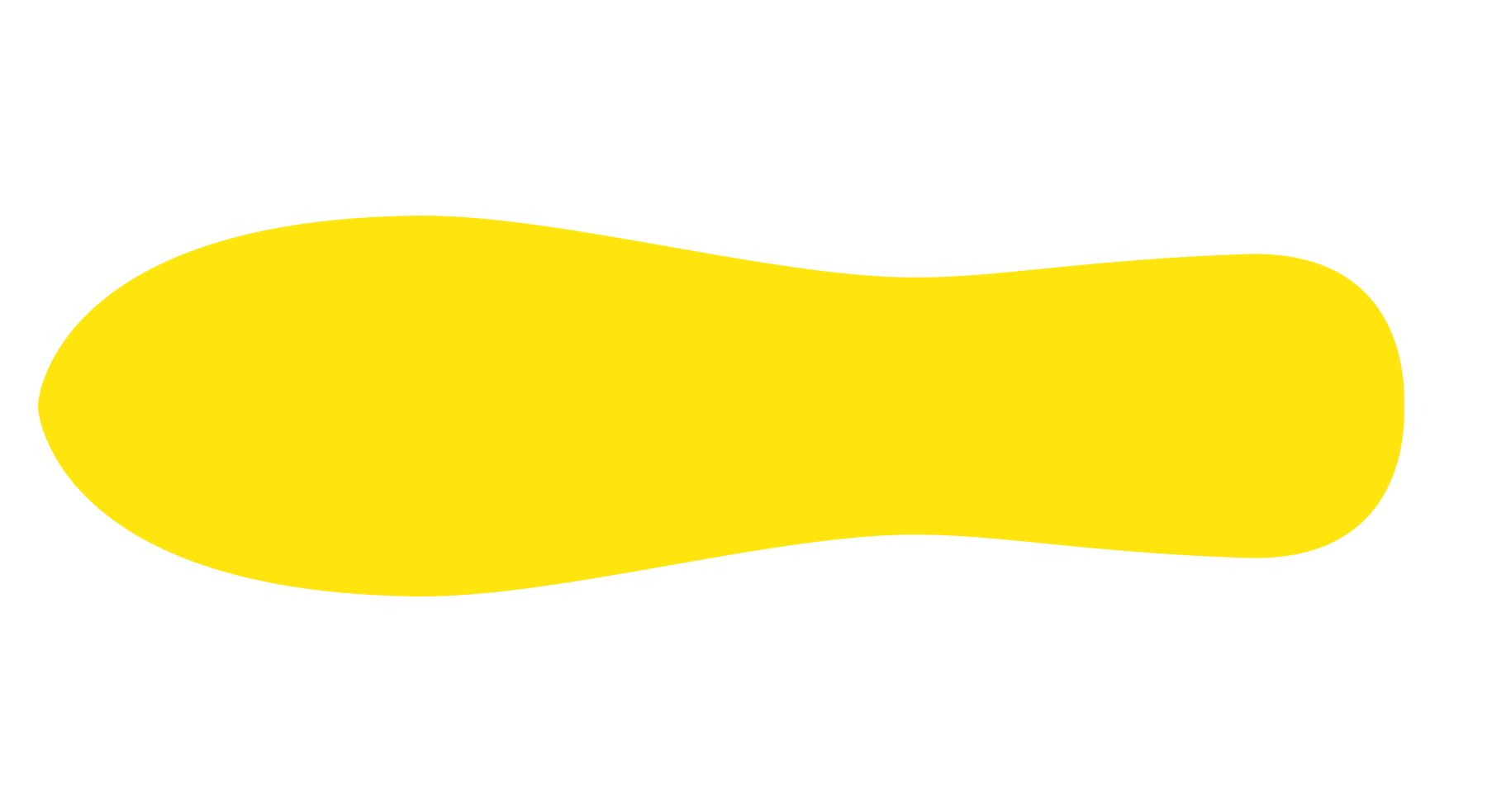 Levně djois podlahové samolepicí značení - tvar stopa, 28 x 8,4 cm, žlutá, 1 ks