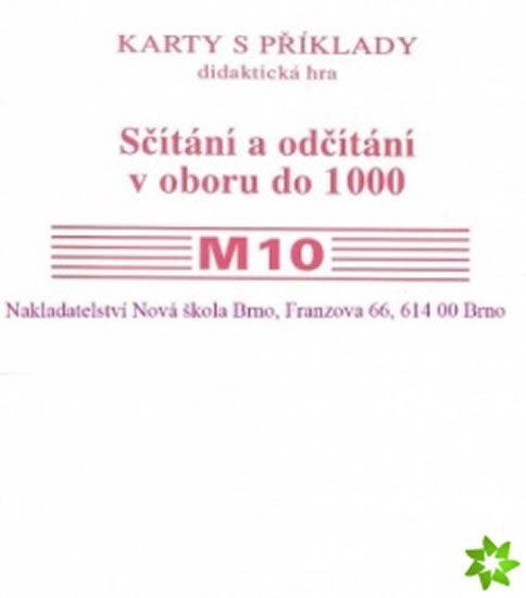 Levně Sada kartiček M10 - sčítání a odčítání v oboru do 1000 - Zdena Rosecká