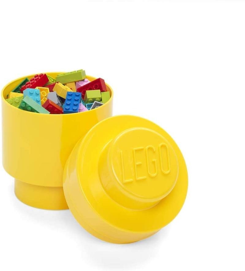 Levně Úložný box LEGO kulatý - žlutý