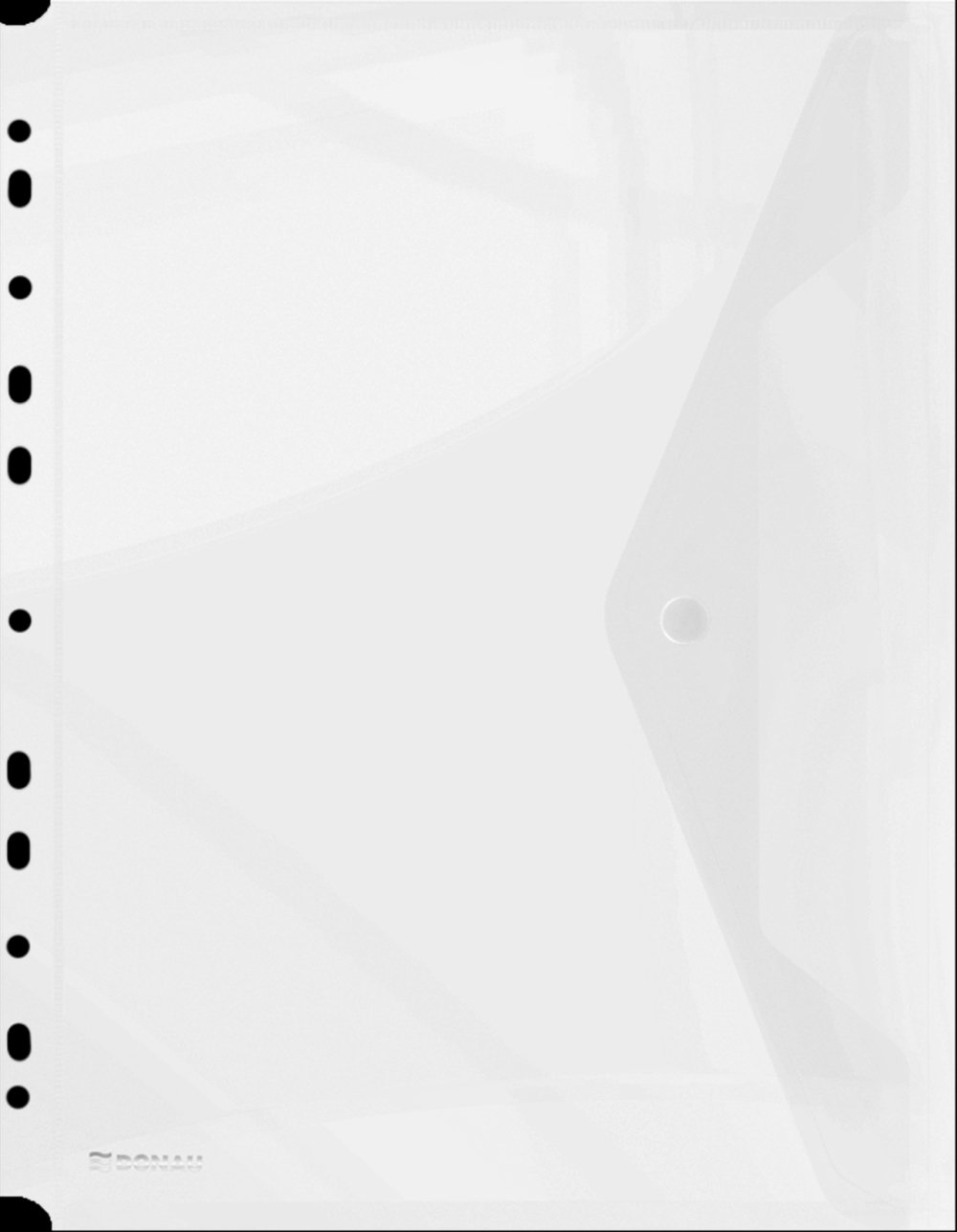 Levně DONAU obálka s drukem průhledná, A4, euroděrování, PP, transparentní - 4ks