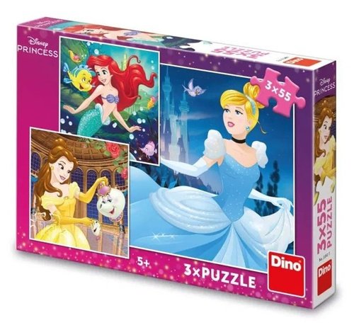 Levně Puzzle 3x55 Veselé princezny