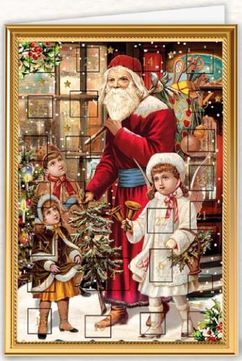 Levně QUIRE PUBLISHING Přání adventní kalendář WF451 QP - vánoční
