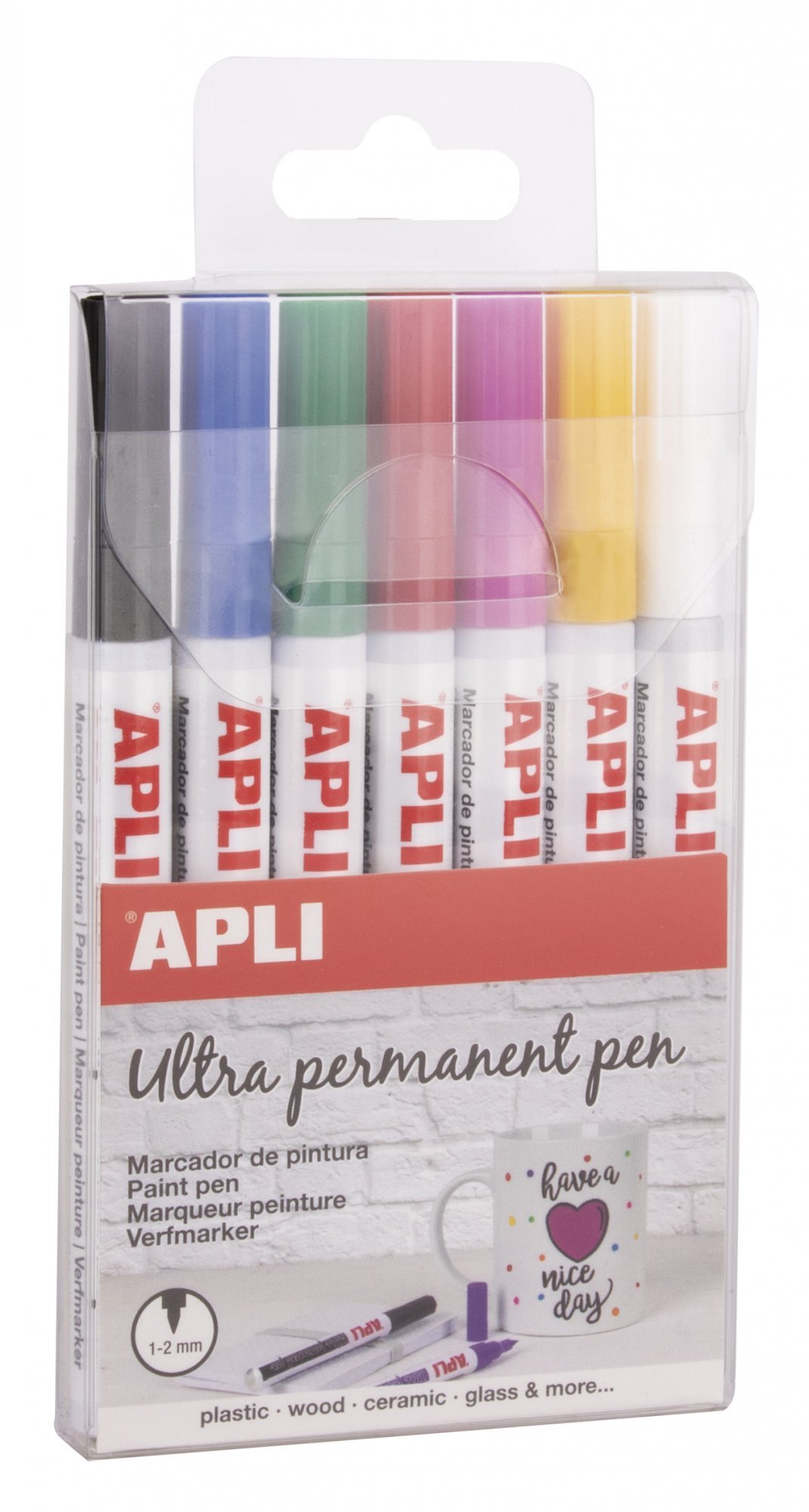 Levně APLI lakové popisovače ultra permanentní - sada, 7 ks, mix barev