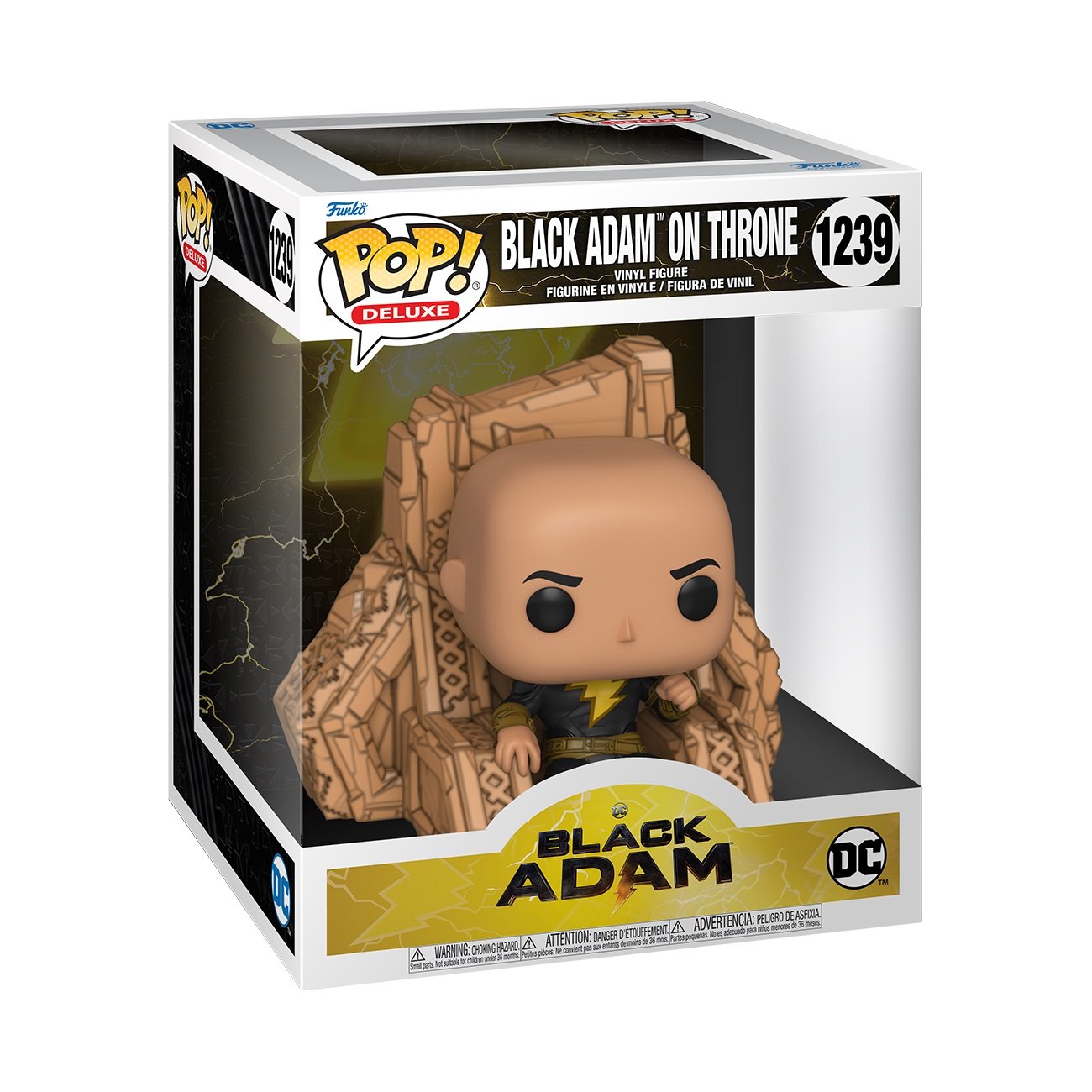 Levně Funko POP Deluxe DC Comics: Black Adam - Black Adam on throne