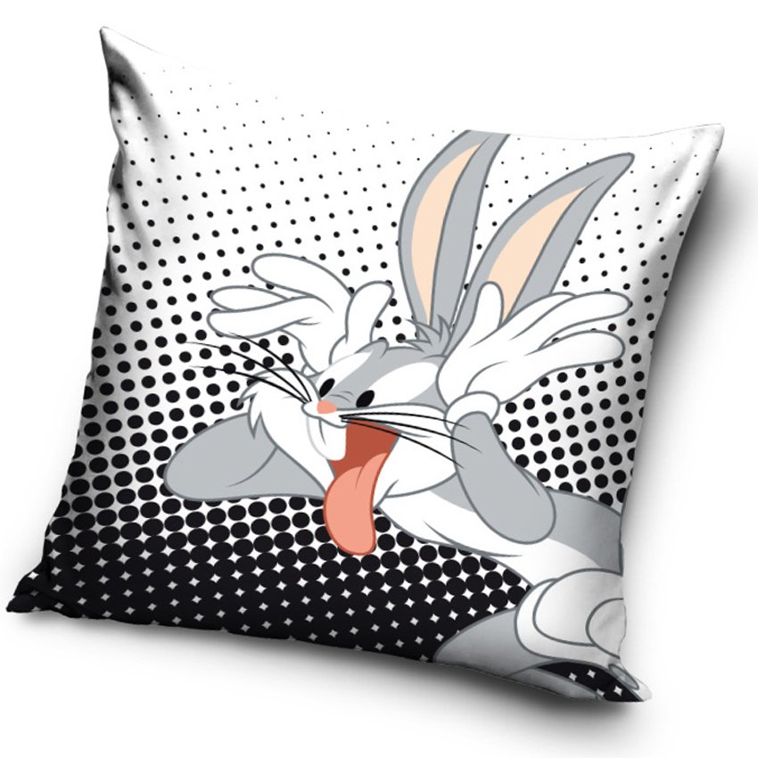 Levně Povlak na polštářek Králík Bugs Bunny Černo Bílý