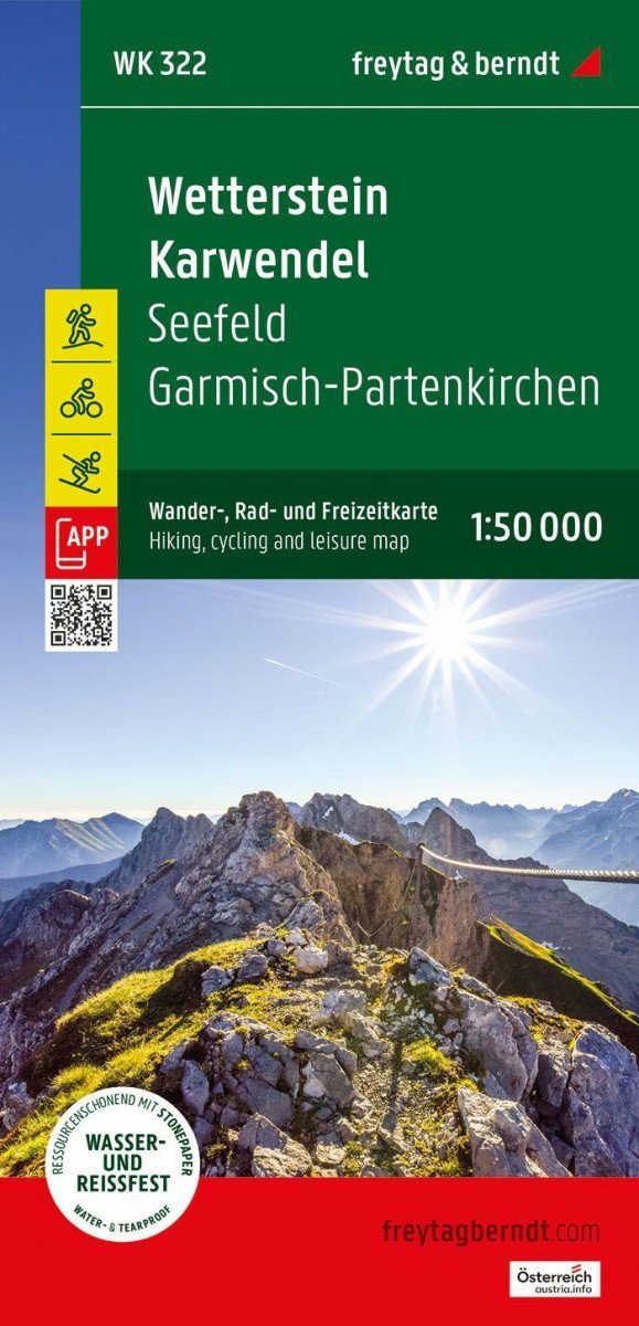 Levně Wetterstein - Karwendel 1:50 000 / turistická, cyklistická a rekreační mapa