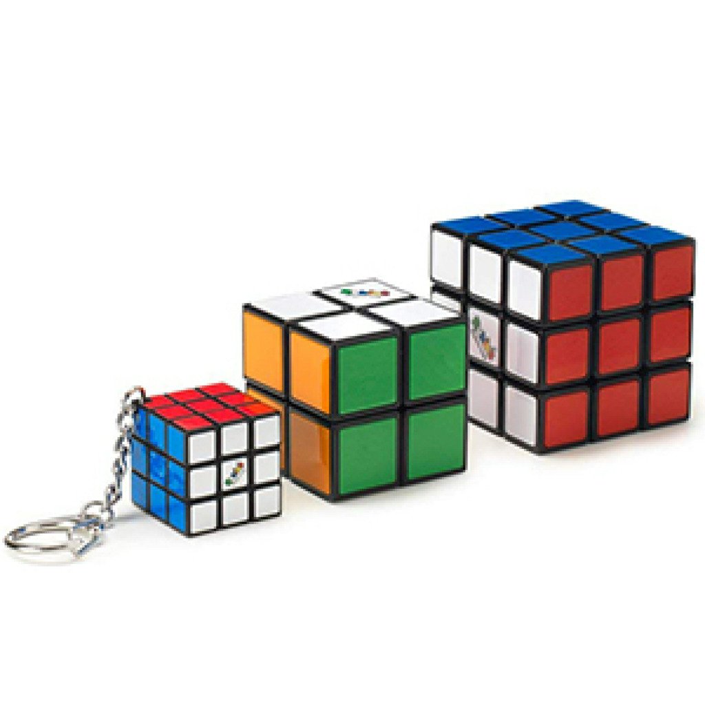 Levně Rubikova kostka - sada trio 3x3 + 2x2 a 3x3 přívěšek - Spin Master