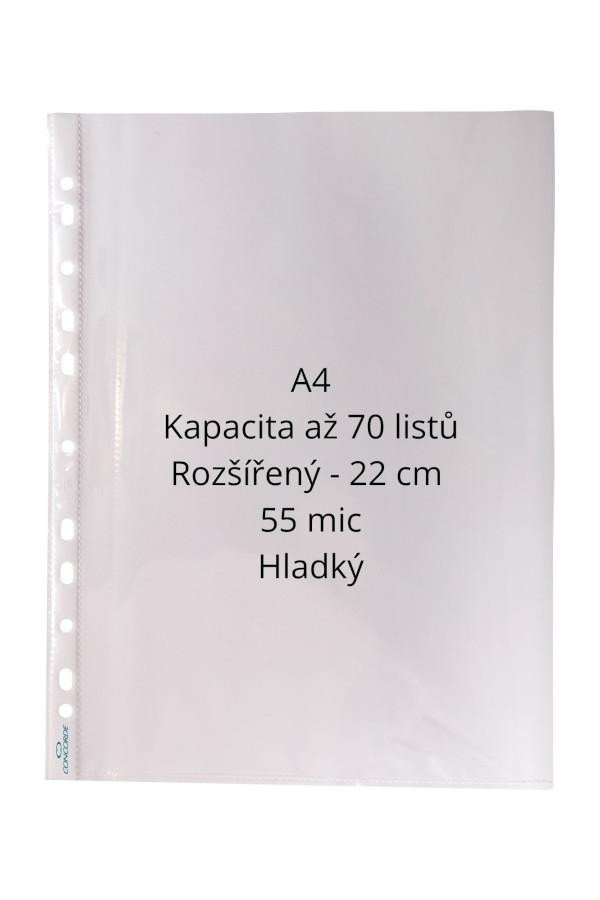 Levně Prospektový obal CONCORDE A4, 55 mic., rozšířený, hladký, sada 100ks