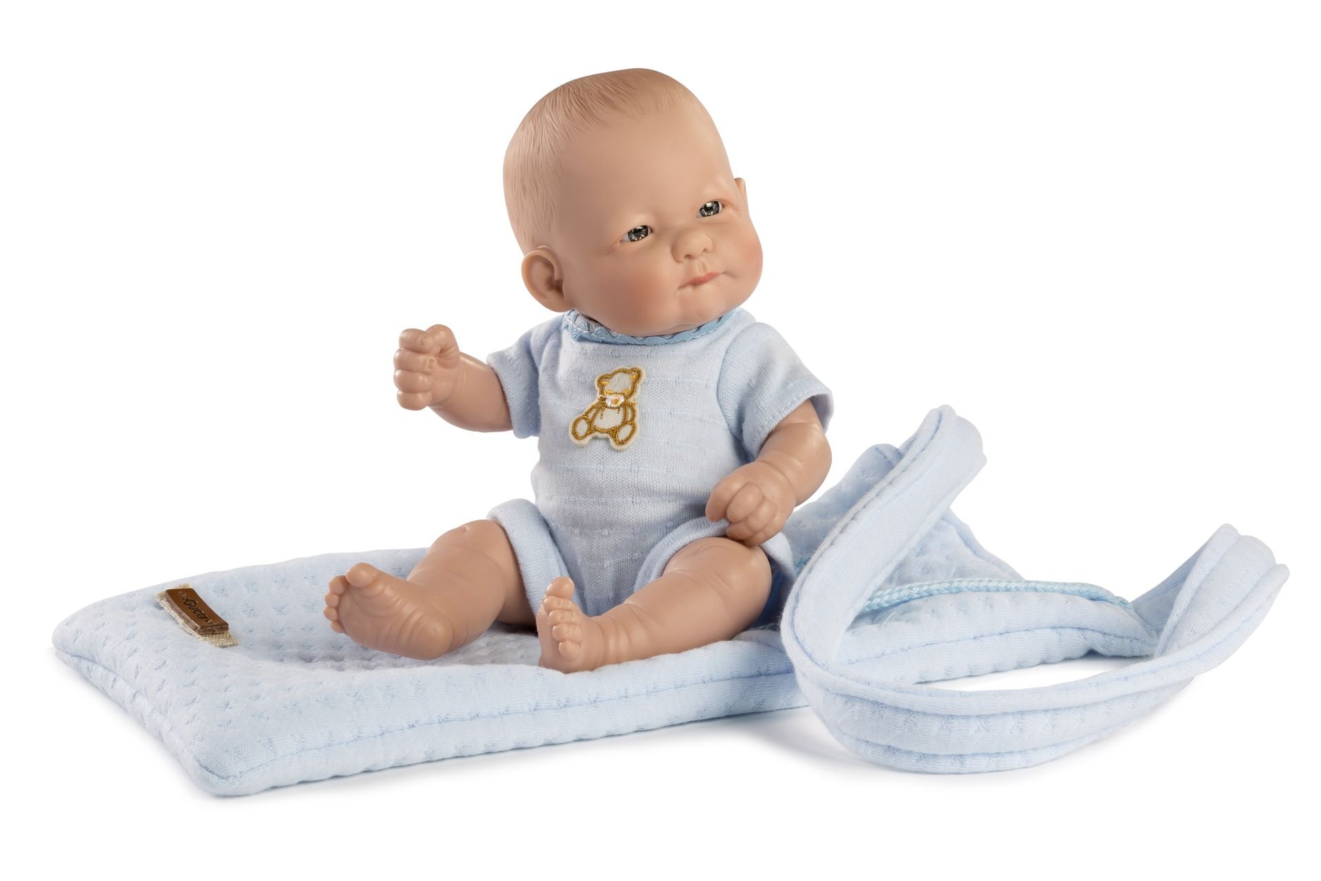 Levně Guca 947 NEW BORN CHLAPEČEK - realistická panenka miminko s celovinylovým tělem - 25 cm