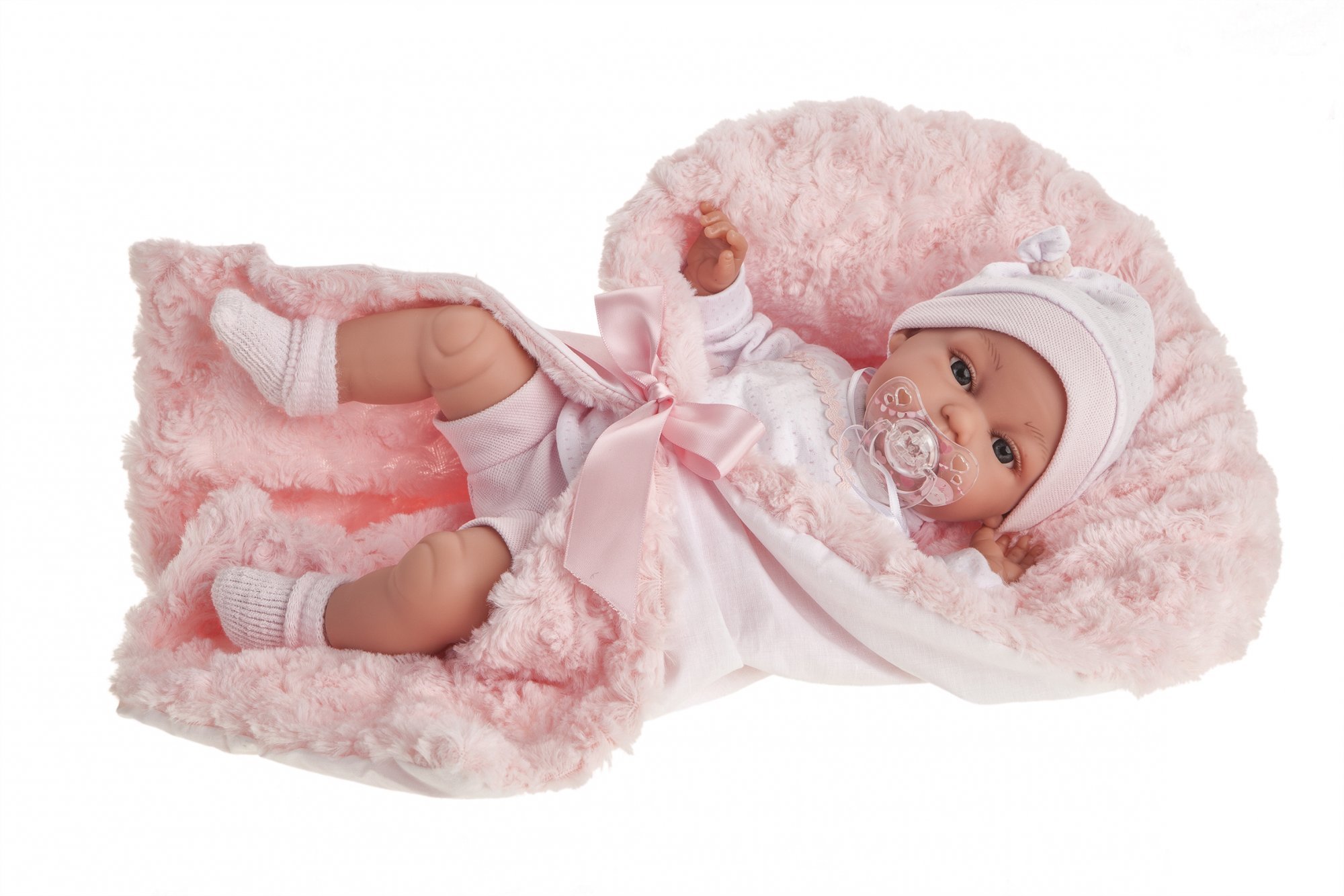 Levně Antonio Juan 7030 TONETA - realistická panenka miminko se zvuky a měkkým látkovým tělem - 34 cm