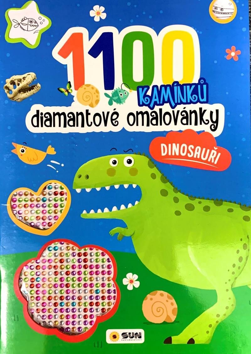 Levně Diamantové omalovánky Dinosauři - 1100 kamínků