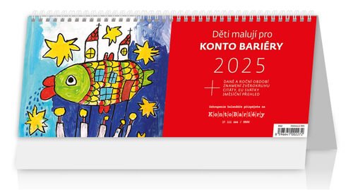 Děti malují pro Konto Bariéry 2025 - stolní kalendář