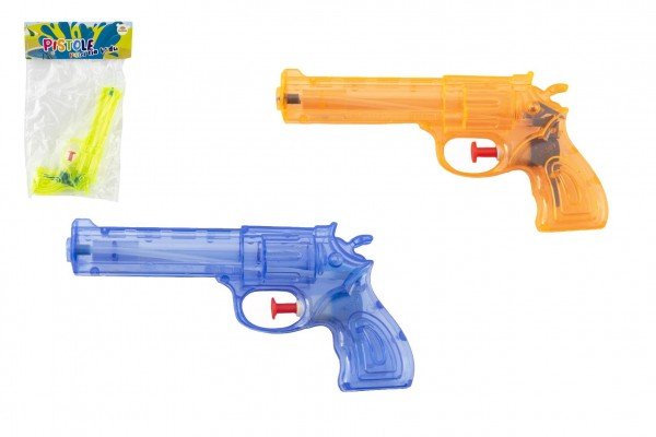 Levně Vodní pistole plast 17cm 3 barvy v sáčku