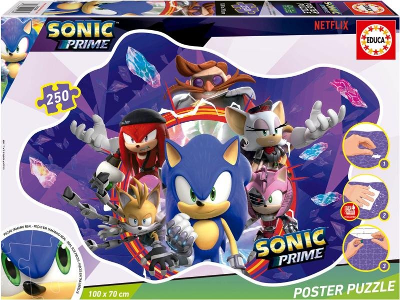 Levně Poster puzzle Sonic/250 dílků