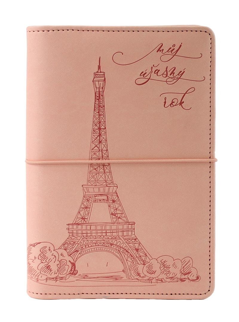 Levně Diář: Eiffelovka/kroužkový M s vyměnitelným kalendáriem