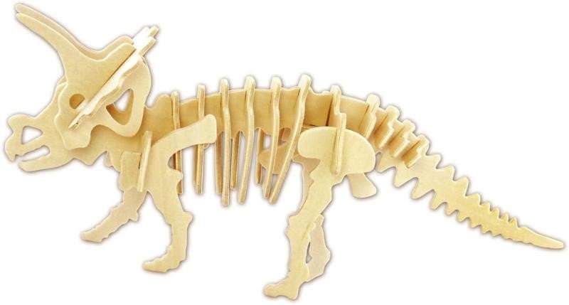 Levně Dřevěné 3D puzzle - Triceratops